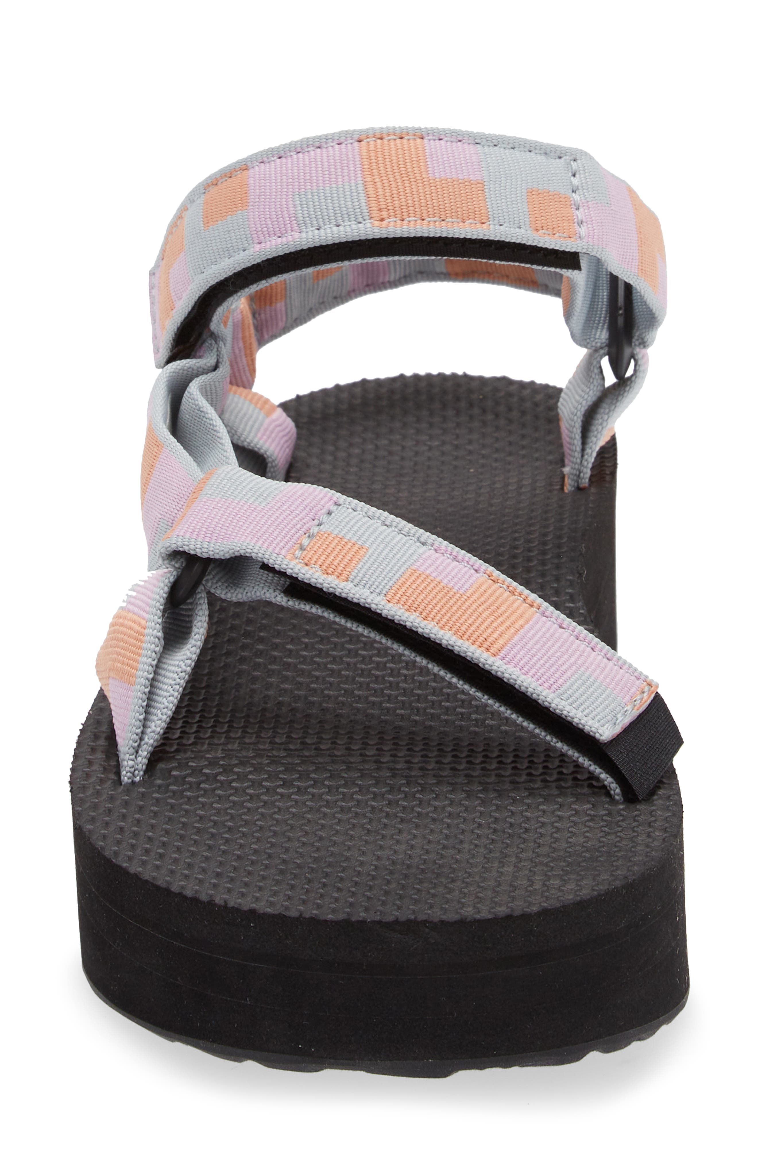 Universal Platform Sandal, Alternate, color, RETRO SHAPES PEARL BLUE