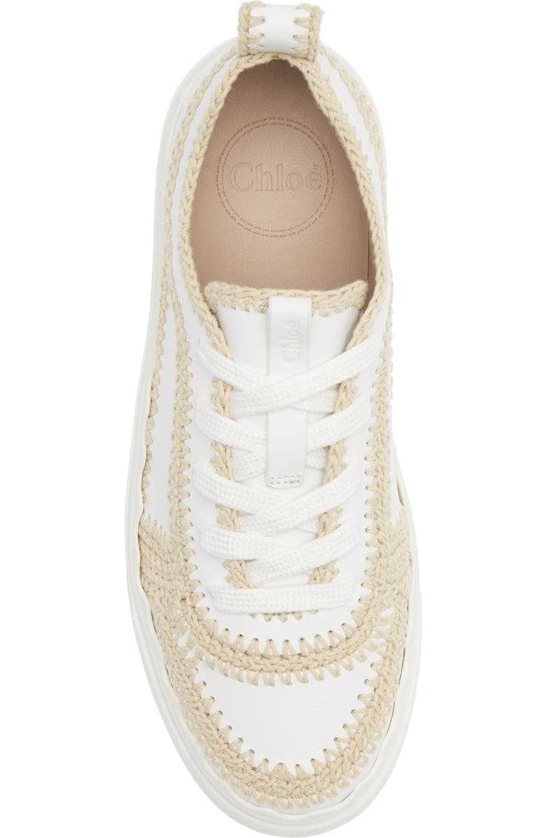 Chloé Lauren Crochet Trim Sneaker, Alternate, color,
