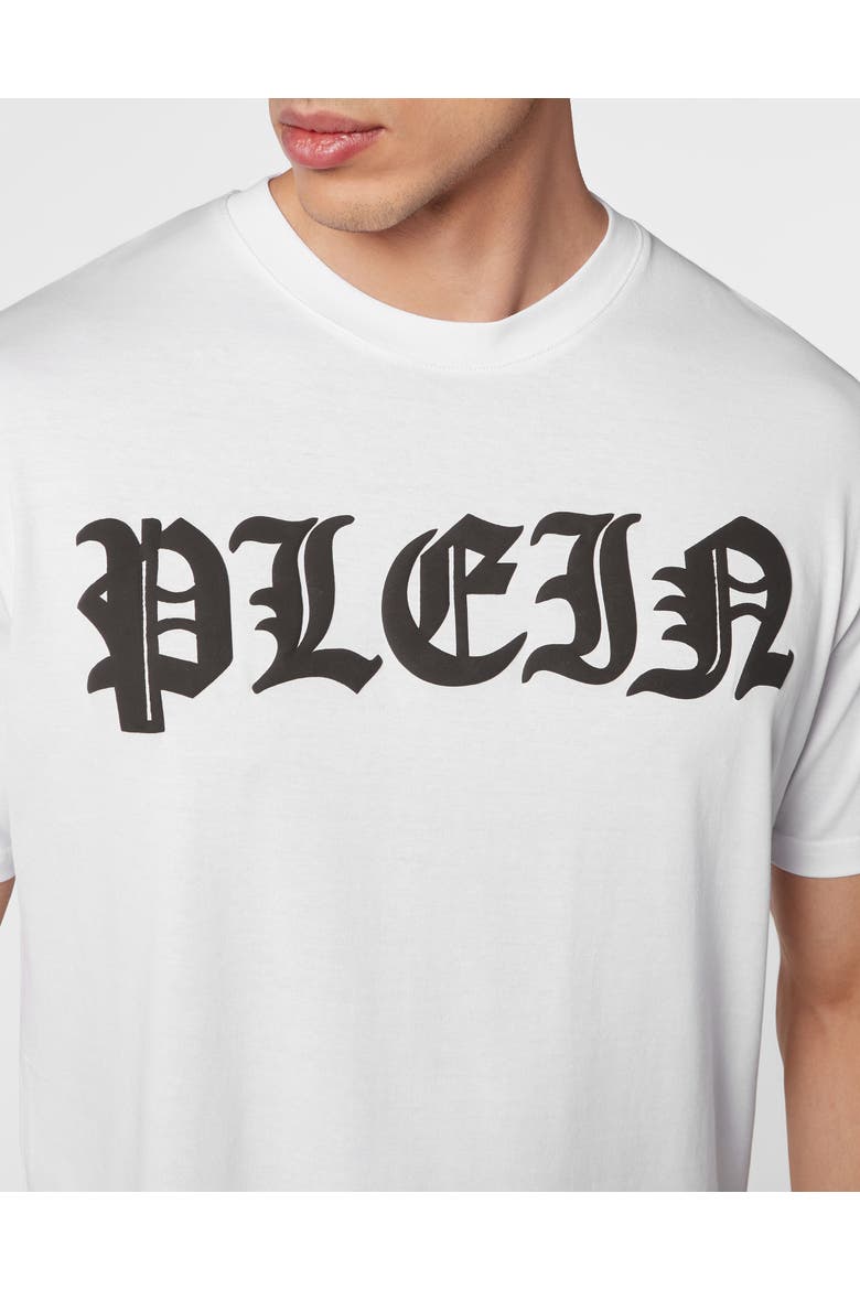T-Shirt Round Neck Ss Gothic Plein Men, Alternate, color, white