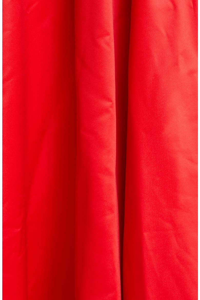Sabinas High/Low Satin Skirt, Alternate, color, RED