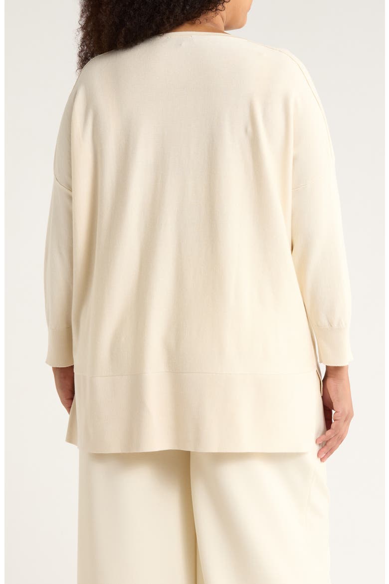 Boatneck Drop Shoulder Tunic, Alternate, color, CREAM