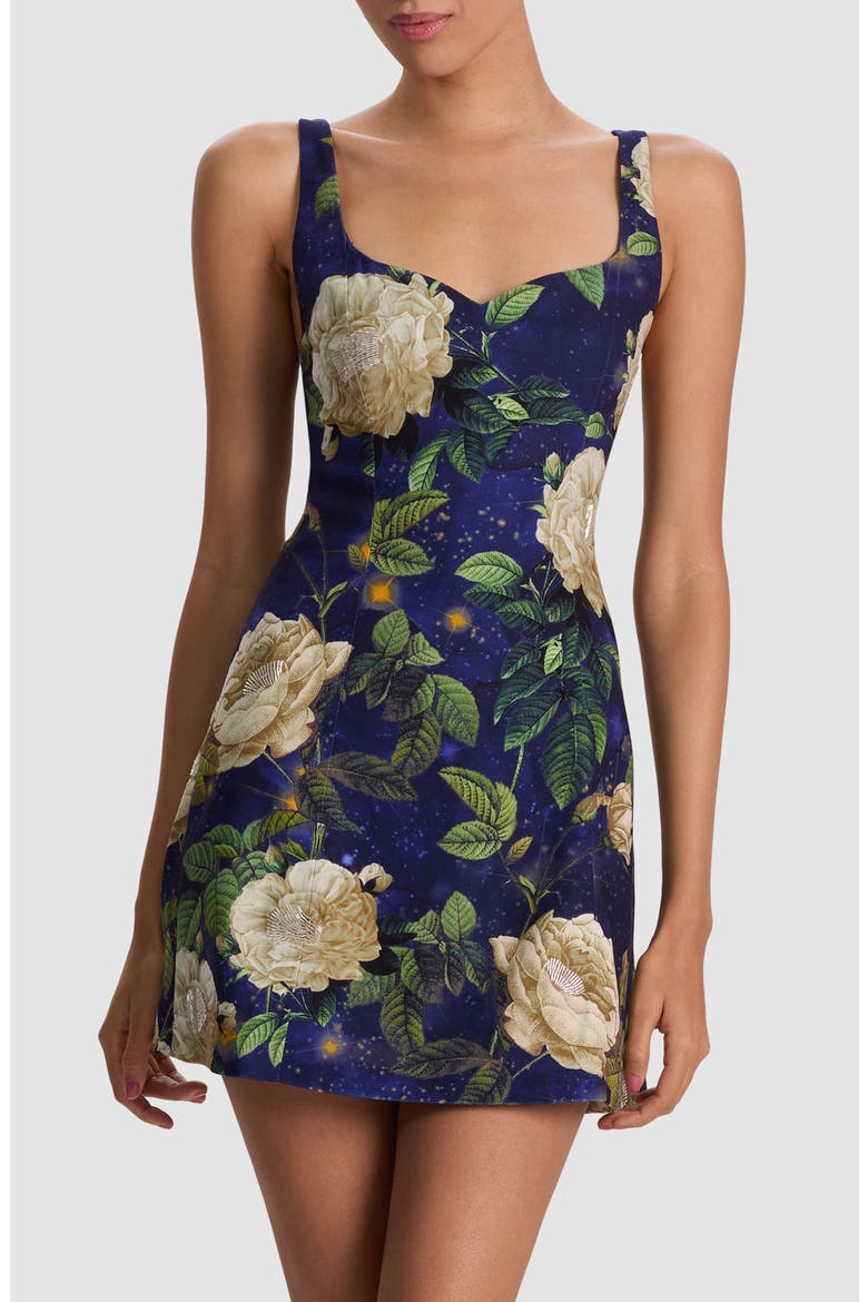 Eve Floral Beaded Cocktail Dress, Main, color, TWILIGHT EDEN