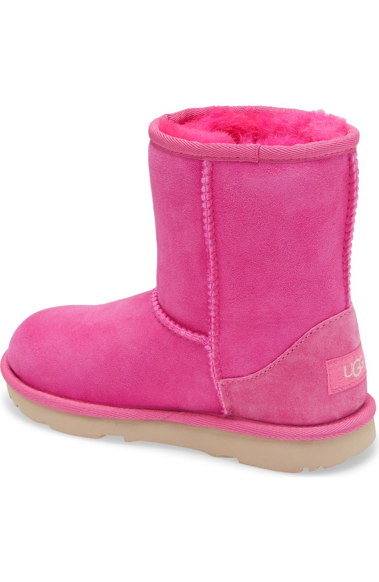 UGG<sup>®</sup> Kids' Classic Short II Water Resistant Genuine Shearling Boot, Alternate, color, Sachet Pink