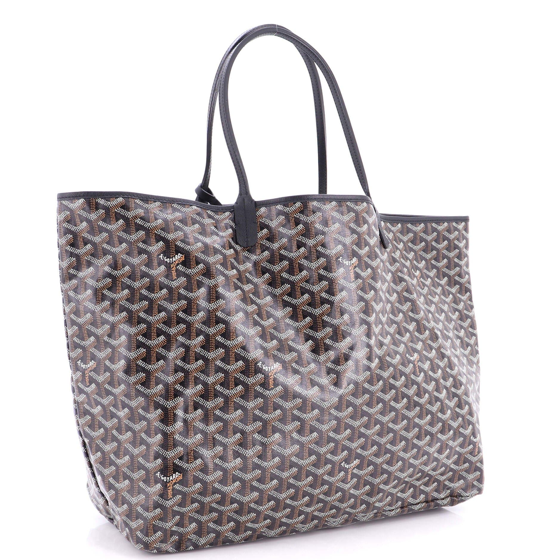 Pre-Owned Goyard Saint Louis Tote Coated Canvas GM, Alternate, color, Black