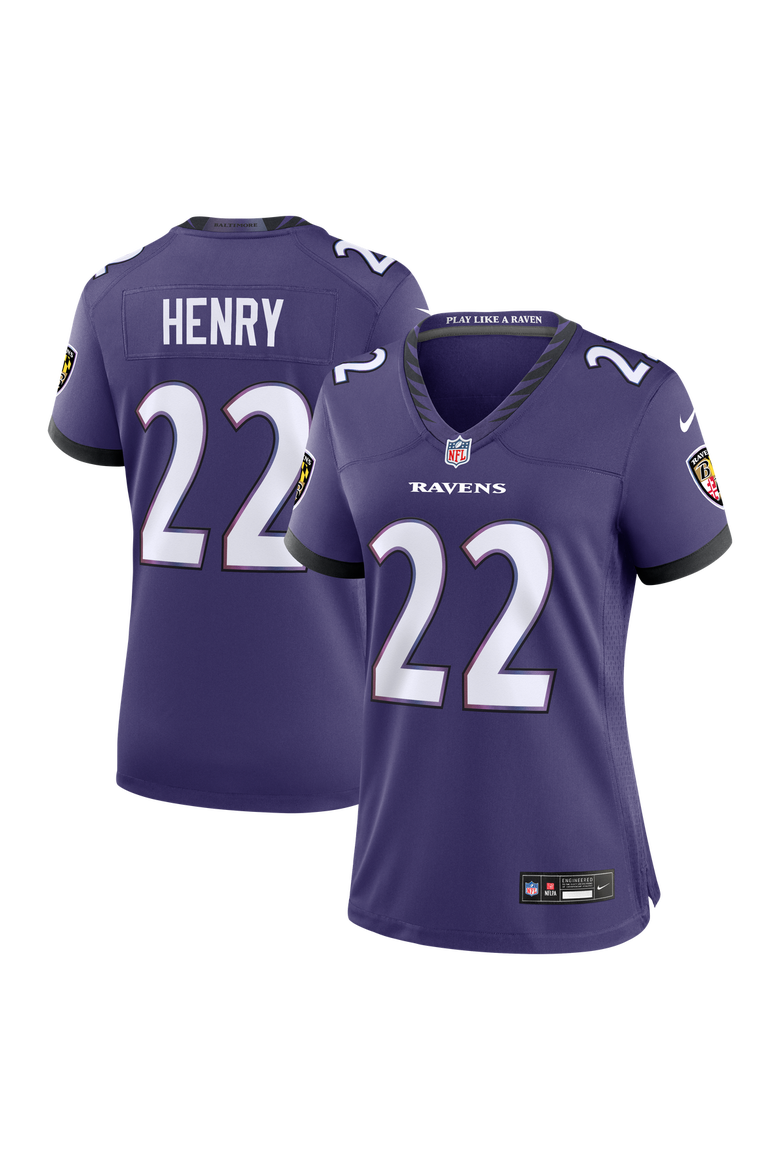 Women's Nike Derrick Henry Purple Baltimore Ravens Team Game Jersey, Main, color, Purple