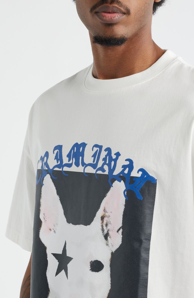 CRIMINAL DAMAGE Star Dog Cotton Graphic T-Shirt, Alternate, color, Off-White