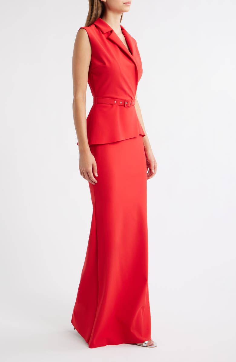 Chiara Boni La Petite Robe Thadira Column Gown, Alternate, color, Red Passion