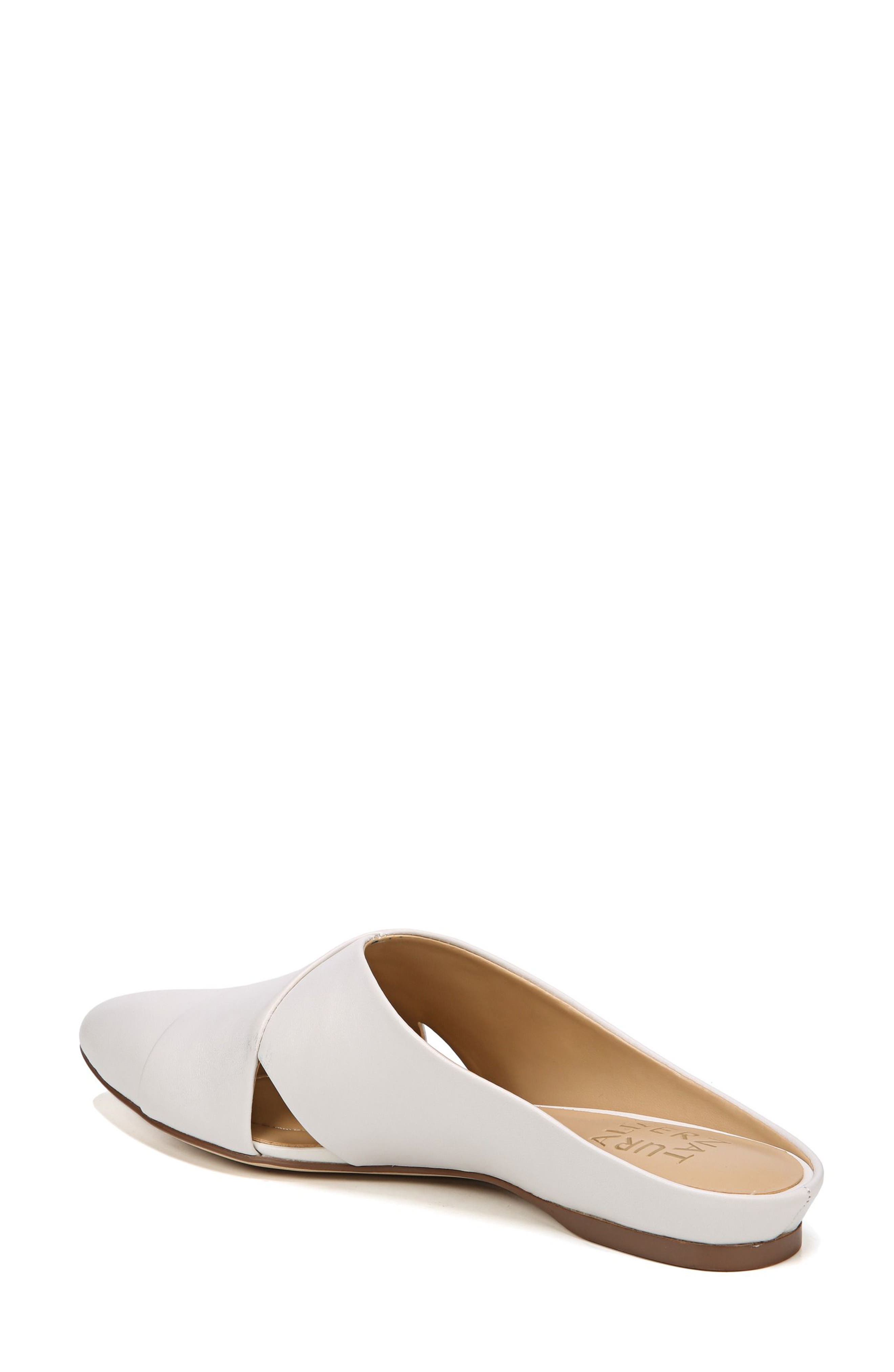 Simonette Mule, Alternate, color, WHITE LEATHER