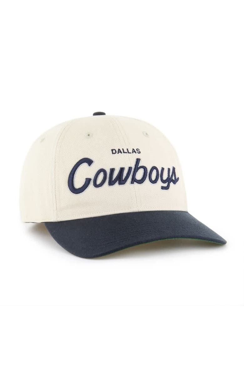 Men's '47 Cream Dallas Cowboys Crosstown Franchise Two-Tone Relaxed Flex Hat, Alternate, color, Cream