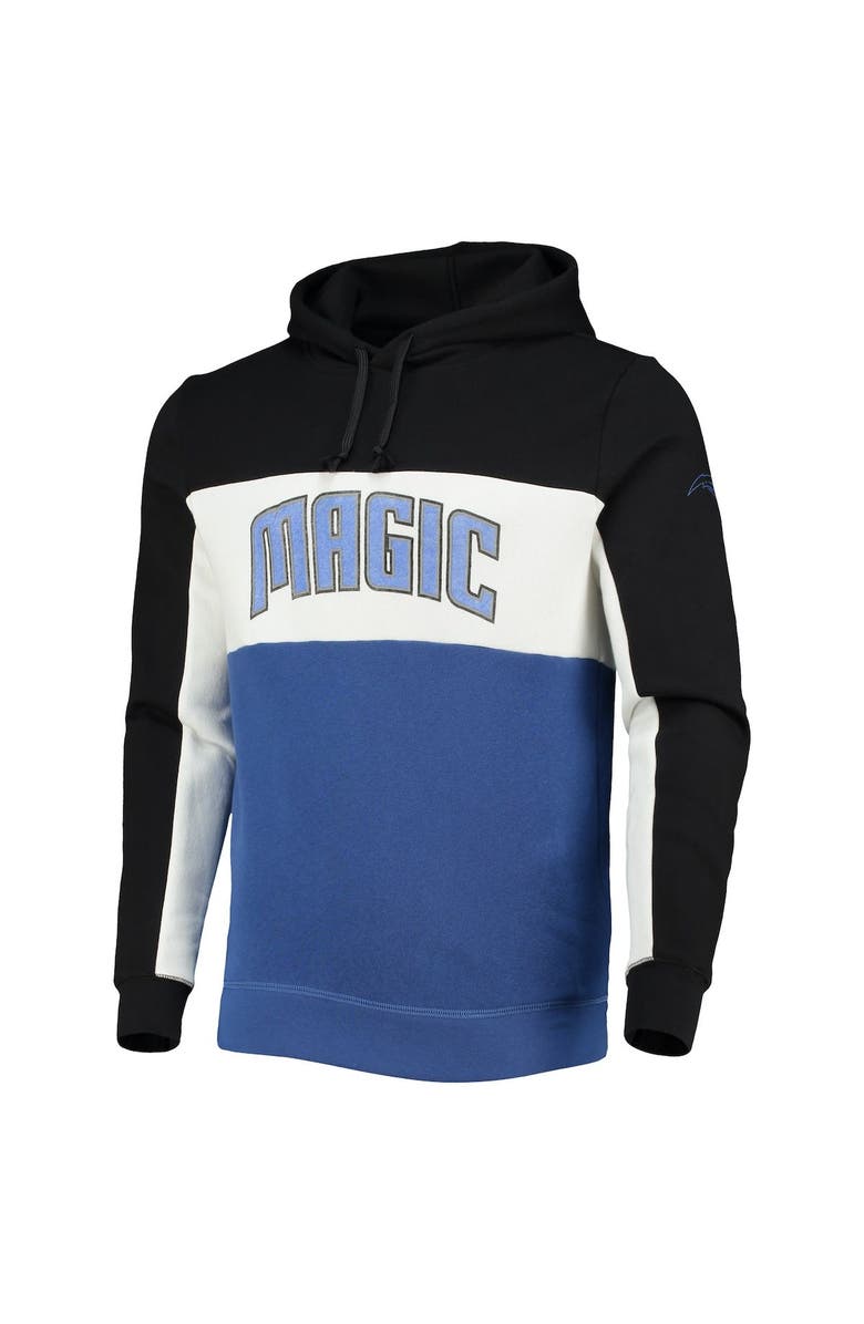 Junk Food Men's Junk Food Black/White Orlando Magic Wordmark Colorblock Fleece Pullover Hoodie, Alternate, color, Black