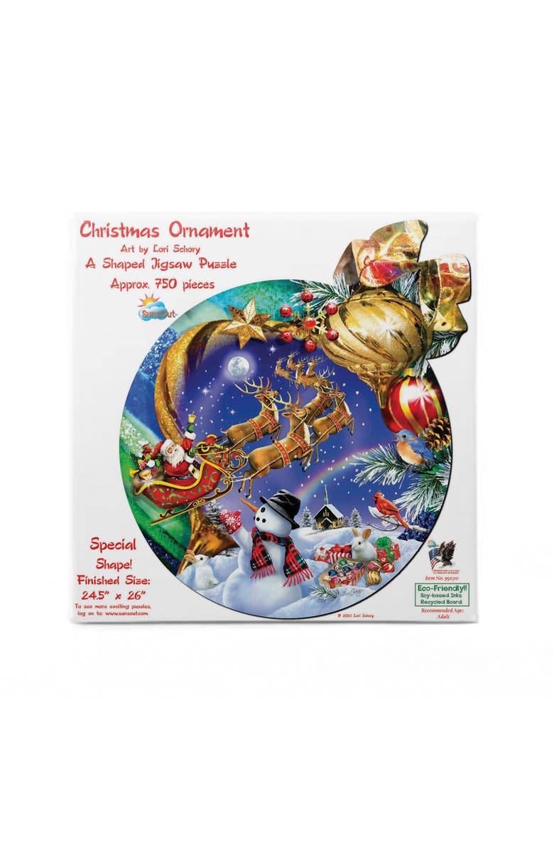 Sunsout Christmas Ornament 750 piece Jigsaw Puzzle for Adults Special Shape, Alternate, color, Multicolor