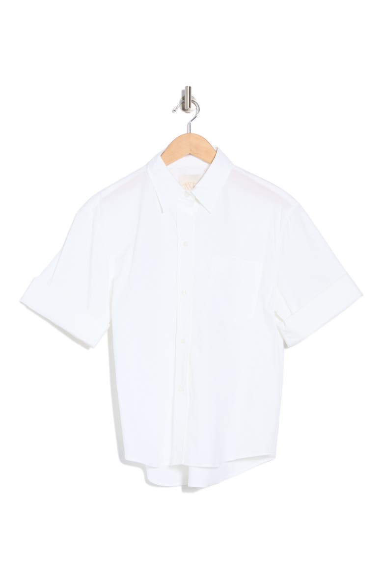 Bad Habit Short Sleeve Button-Up Shirt, Alternate, color, WHITE
