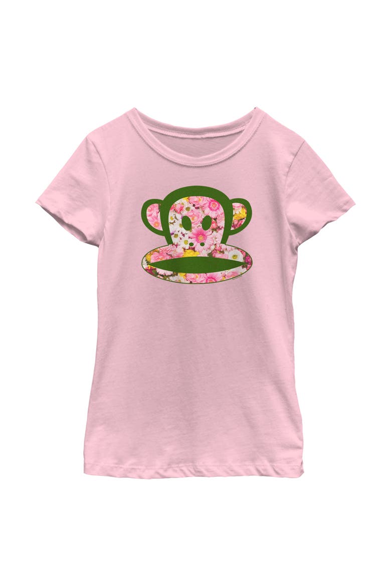 Girl's Paul Frank Floral Julius the Monkey Graphic Tee, Main, color, Light Pink