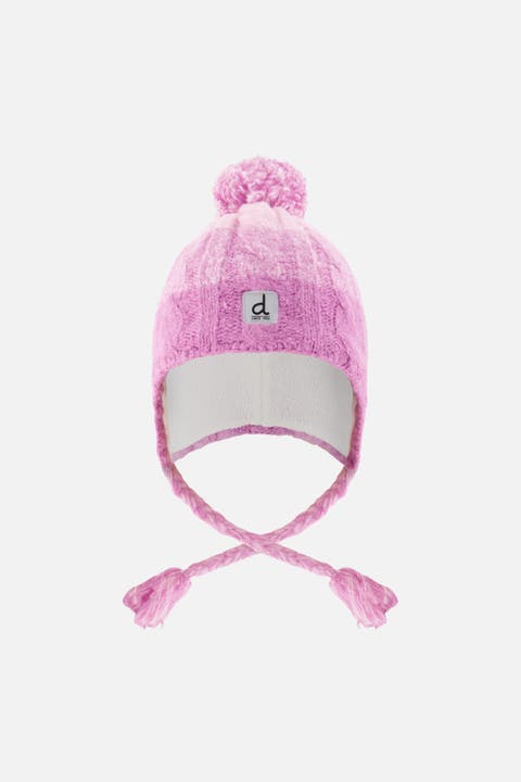 Winter Peruvian Cable Pompom Earflap Knit Hat