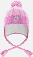 Deux par Deux Winter Peruvian Cable Pompom Earflap Knit Hat
