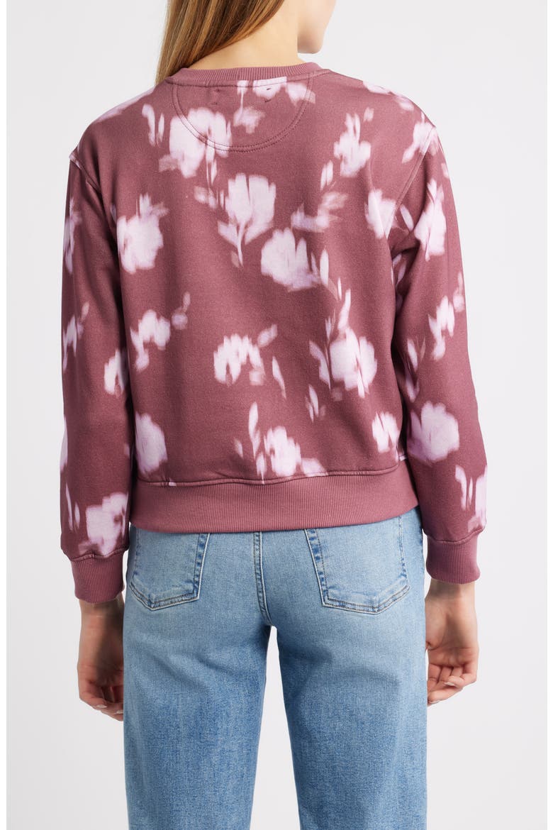 Classic Print Sweatshirt, Alternate, color, DUSTY ROSE LILAC