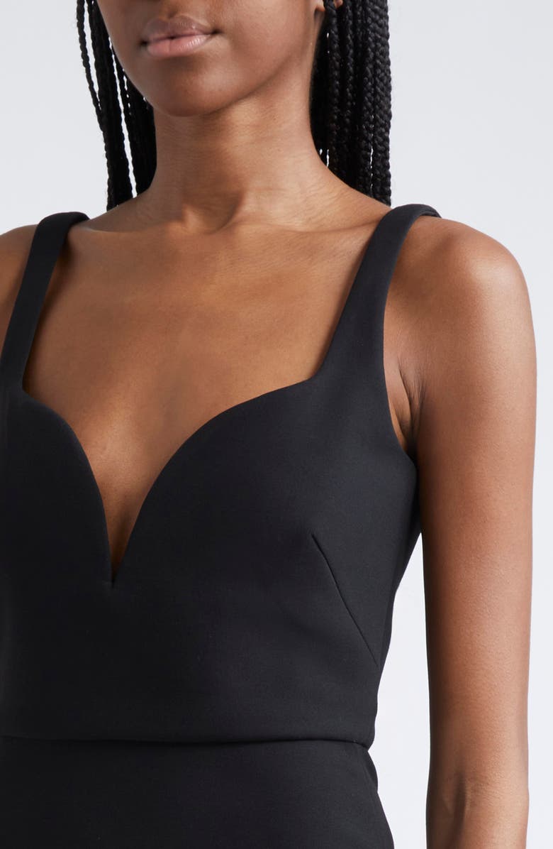 Veronica Beard Lele Plunge Neck Midi Dress, Alternate, color,