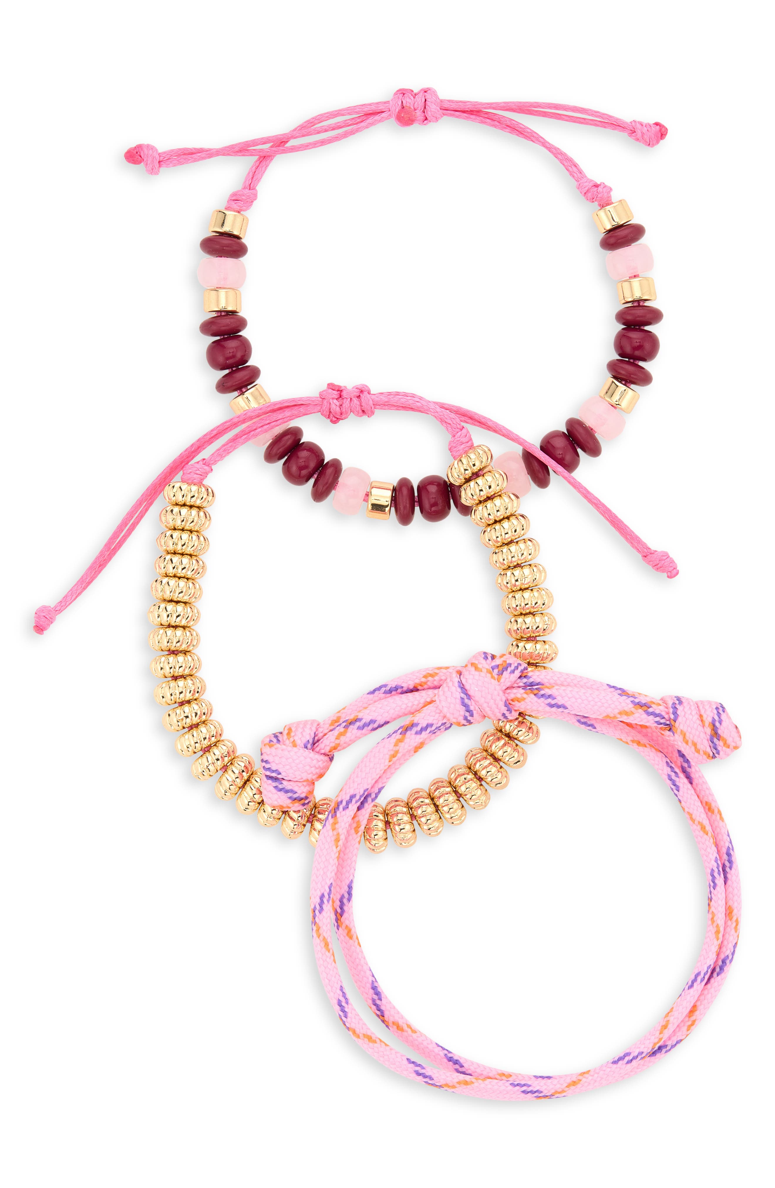 Leith 3-Pack Beaded Paracord Slider Bracelets
