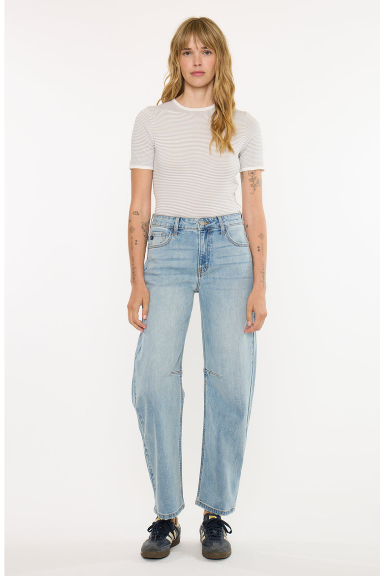 Isla High Rise Horseshoe Jeans, Main, color, Light Wash