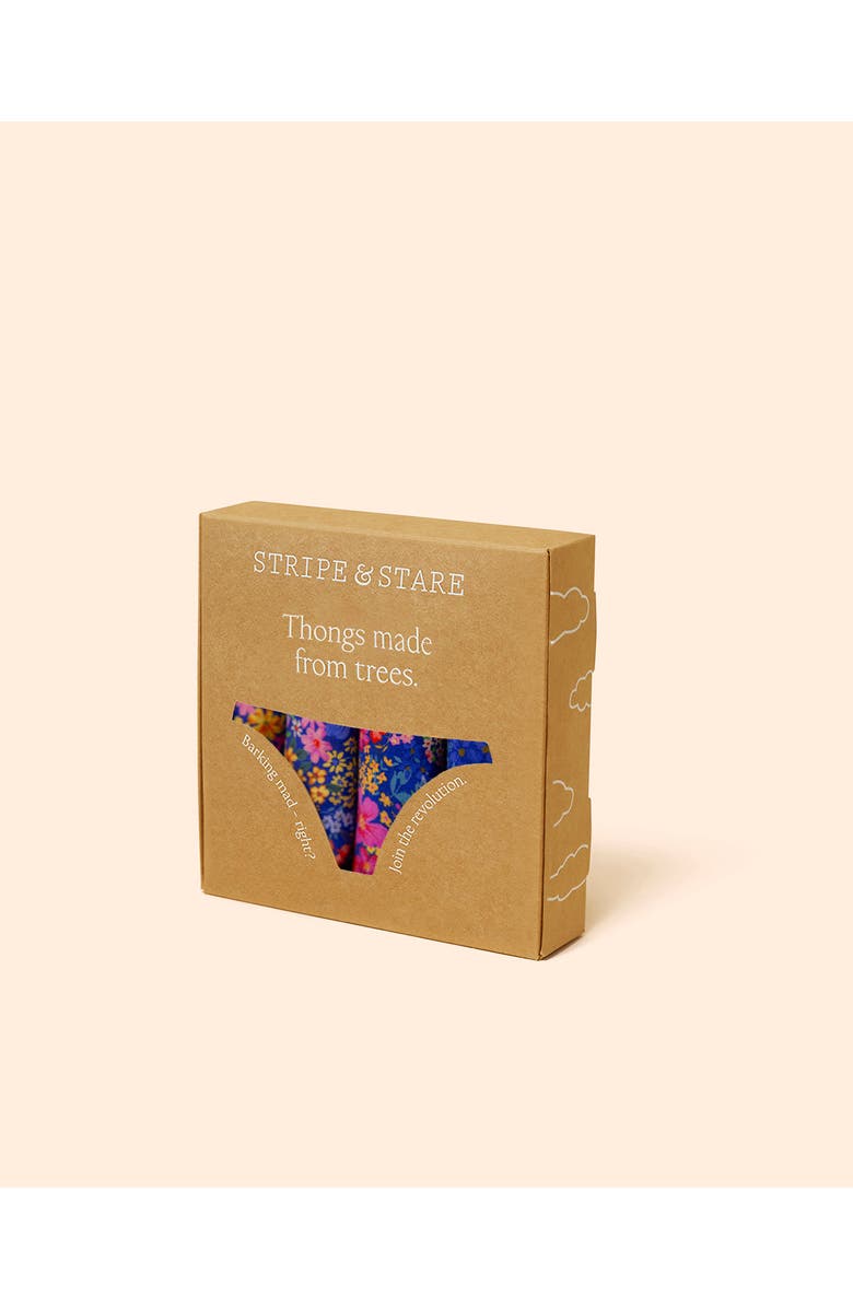 Stripe & Stare Thong Four Pack, Alternate, color, 