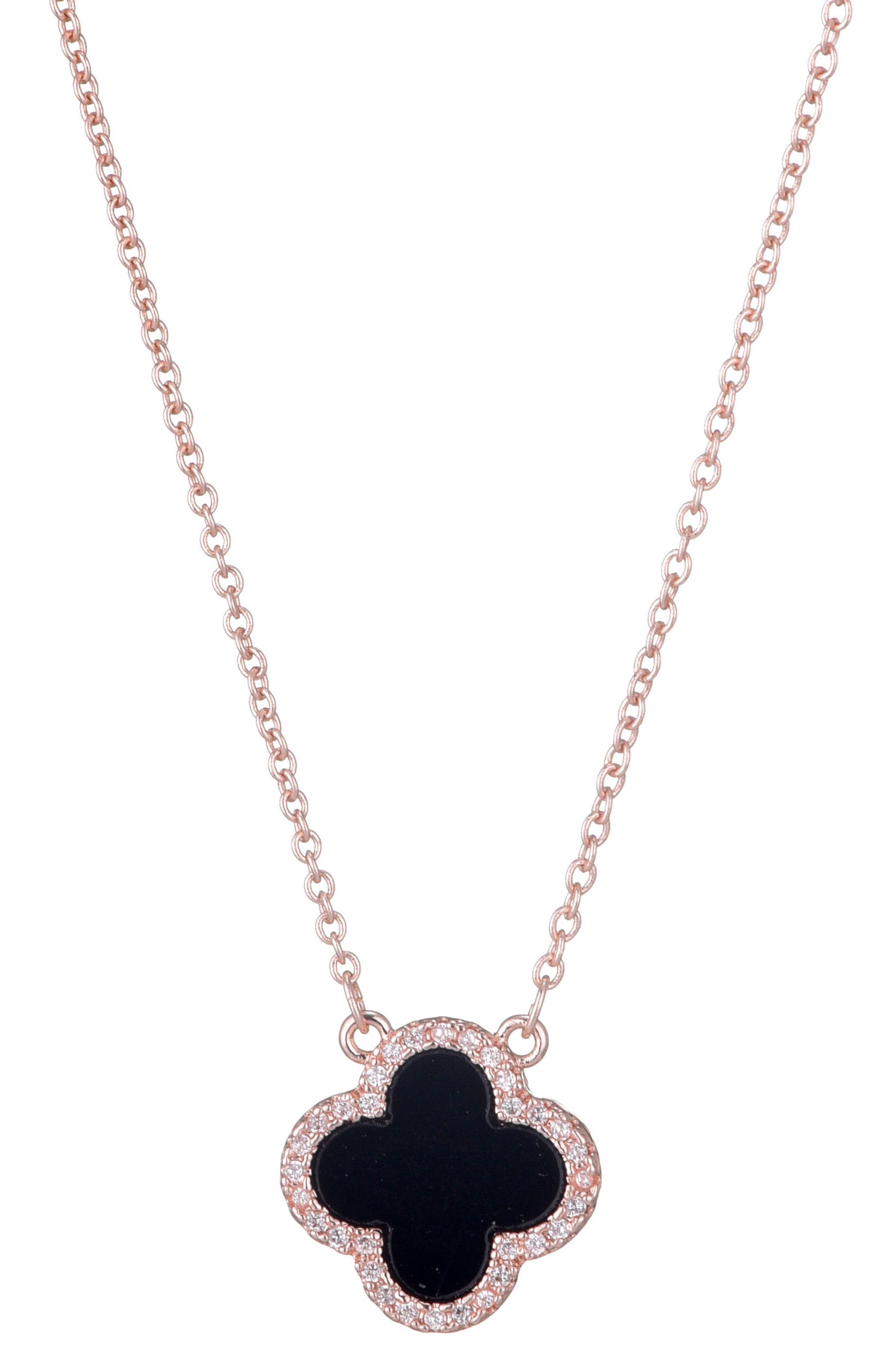 Adornia Cubic Zirconia Clover Pendant Necklace
