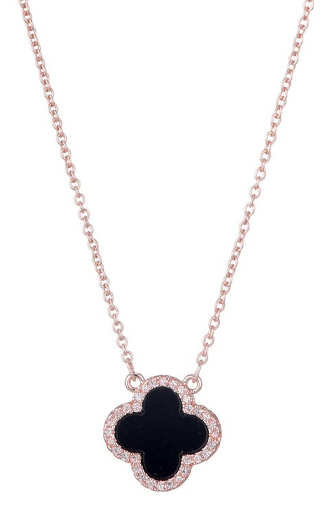 Cubic Zirconia Clover Pendant Necklace