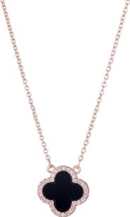 Adornia Cubic Zirconia Clover Pendant Necklace