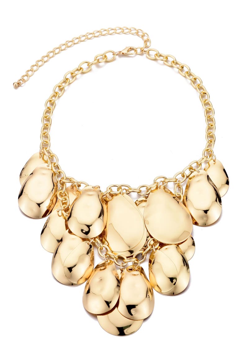 Layered Bib Necklace, Main, color, GOLD