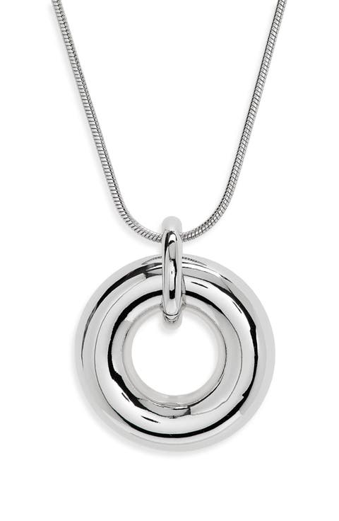 Circle Pendant Long Necklace