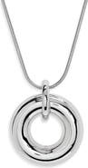 Nordstrom Circle Pendant Long Necklace