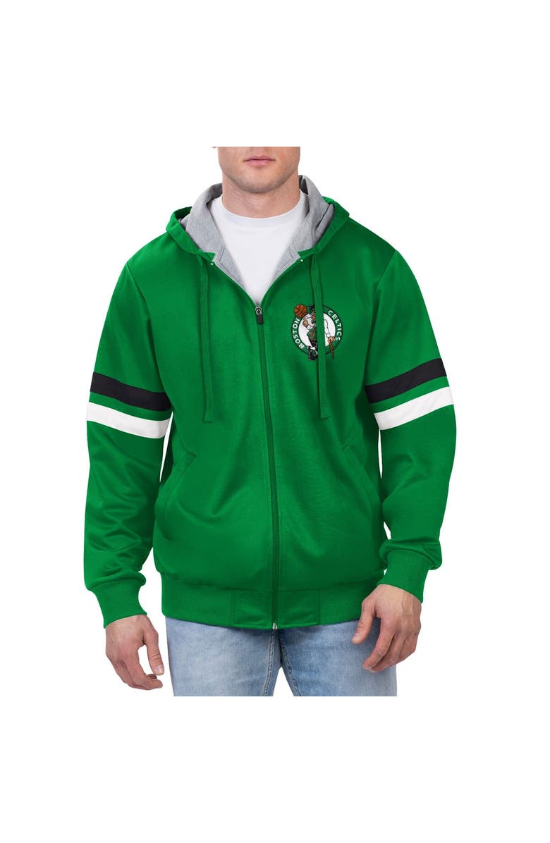 G-III SPORTS BY CARL BANKS Men's G-III Sports by Carl Banks Kelly Green Boston Celtics Contender Full-Zip Hoodie Jacket, Alternate, color, 