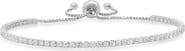 Queen Jewels Sterling Silver CZ Slider Bracelet