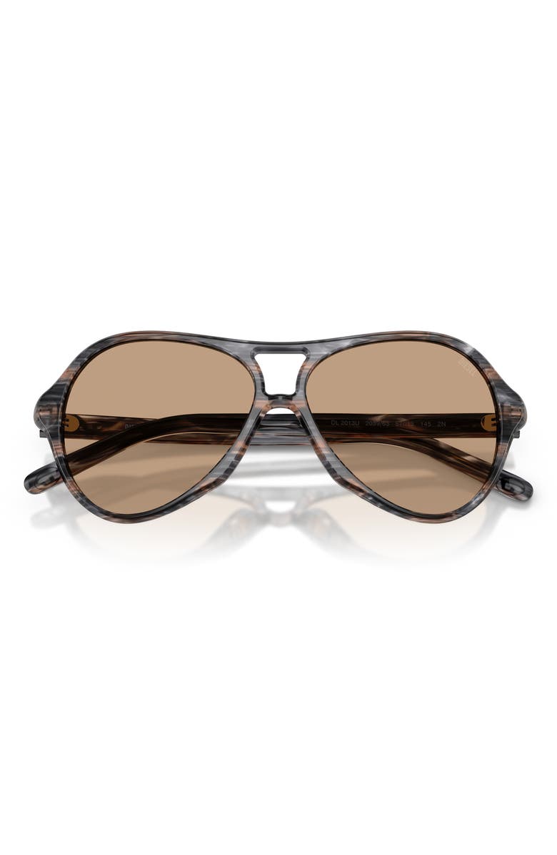 DIESEL<sup>®</sup> 57mm Pilot Sunglasses, Alternate, color, Striated Grey / Light Brown