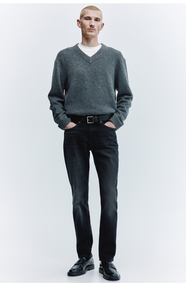 H&M Slim Jeans, Main, color, Black