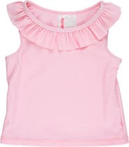 RuffleButts Girls Active Ruffle Tank Top