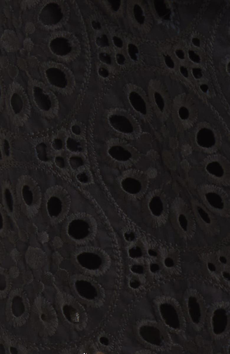 Misook Eyelet Tie Waist A-Line Maxi Dress, Alternate, color, 