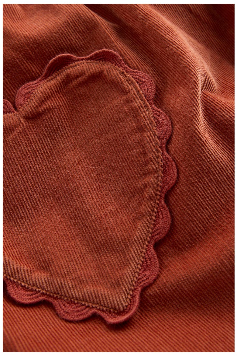 Kids' Rickrack Corduroy Skirt, Alternate, color, BARN RED