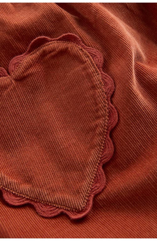 Mini Boden Kids' Rickrack Corduroy Skirt In Red
