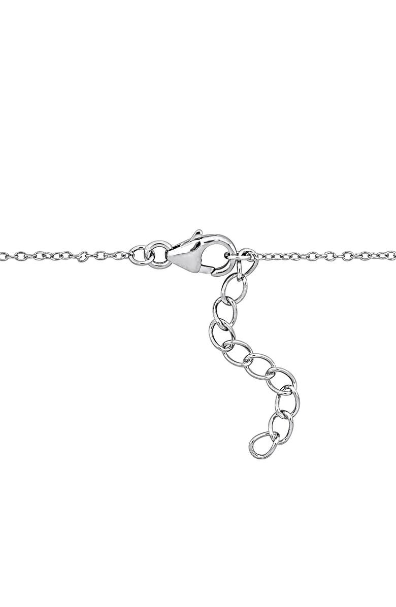 DELMAR Tanzanite & White Topaz Stud Earrings & Bar Necklace Set, Alternate, color, Purple