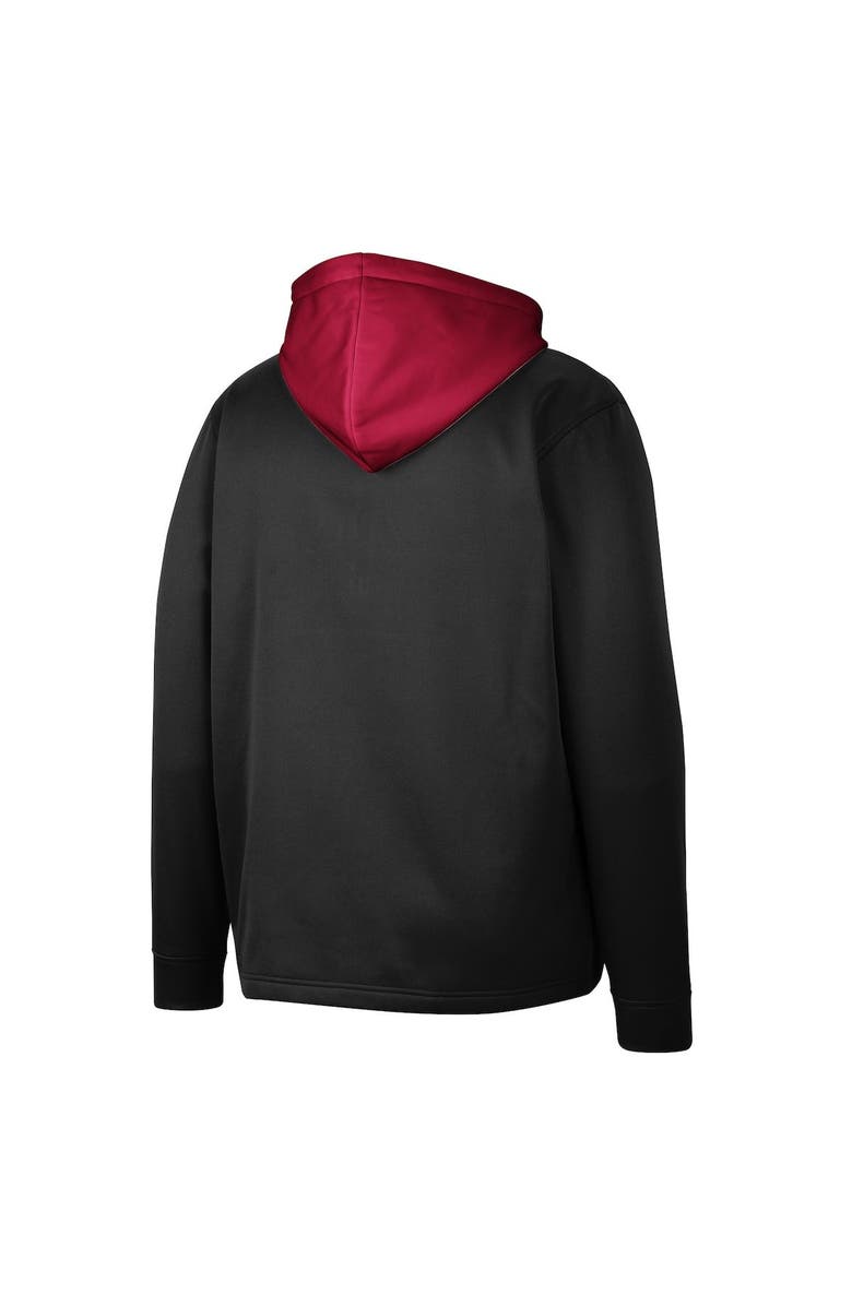 COLOSSEUM Men's Colosseum Black Alabama Crimson Tide Luge 3.0 Quarter-Zip Hoodie, Alternate, color, Black