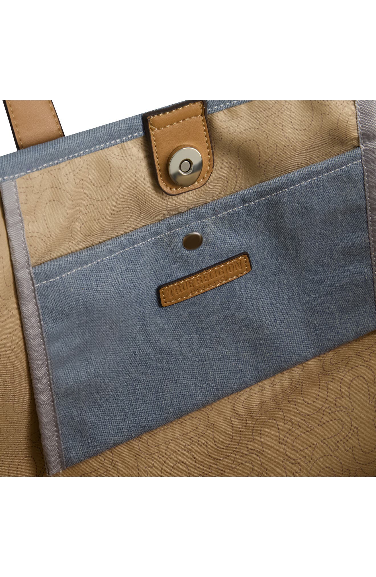 True Religion Quilted Horseshoe Tote Bag, Alternate, color, 