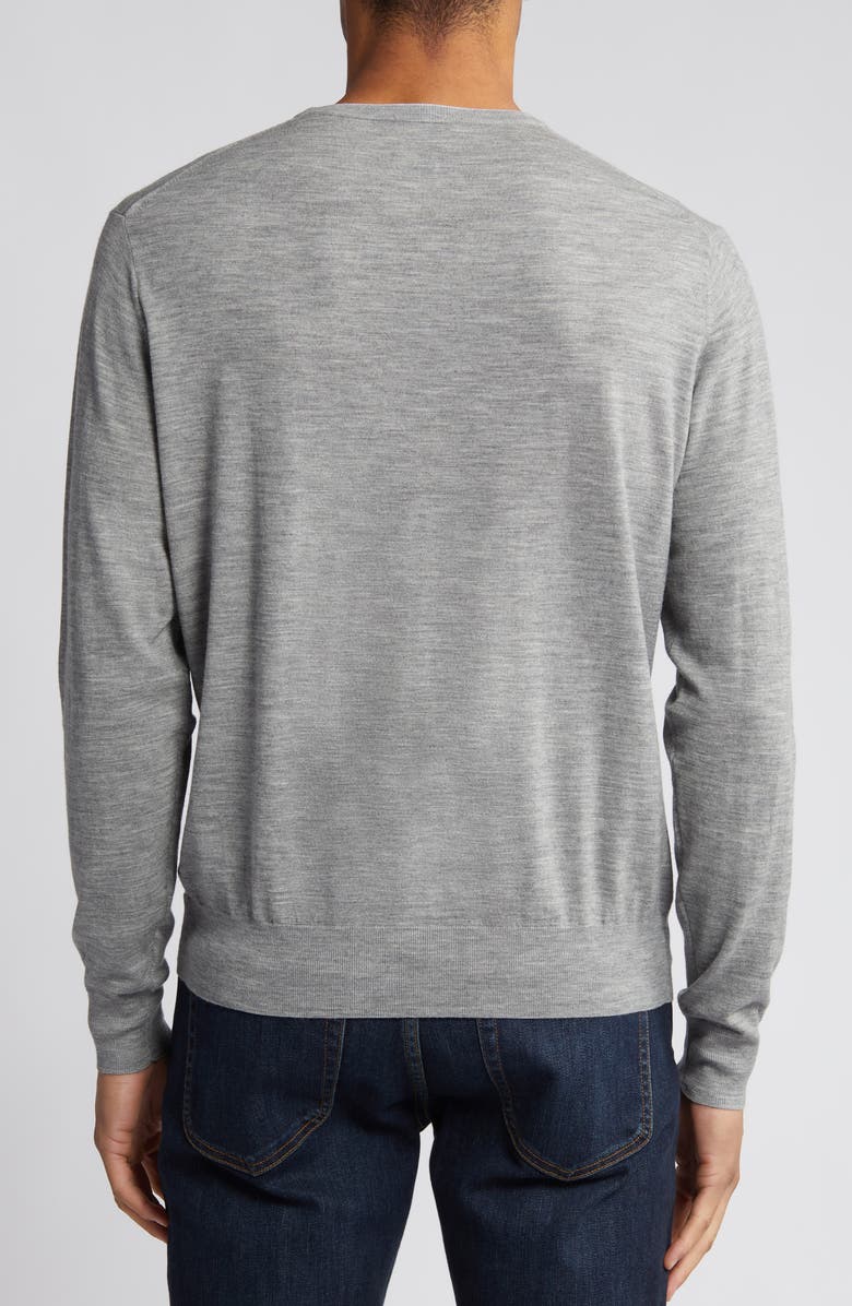 Peter Millar Crown Crafted Excursionist Flex Wool Blend Sweater, Alternate, color, Gale Grey
