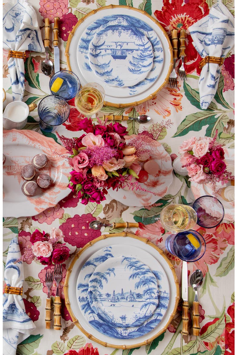 Country Estate Set of 4 Party Plates, Alternate, color, DELFT BLUE