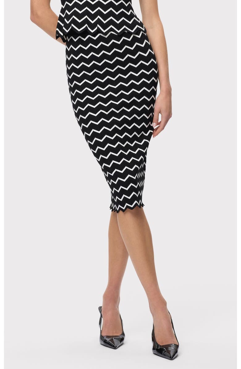 Herve Leger The Giana Skirt, Alternate, color, Alabaster Black