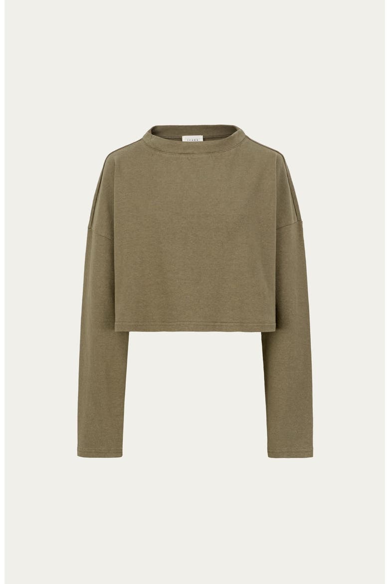 Aera Boxy Sweater, Alternate, color, olive