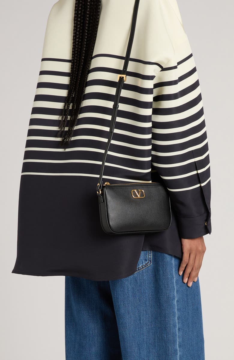 Valentino Garavani Mini VLOGO Leather Shoulder Bag, Alternate, color,