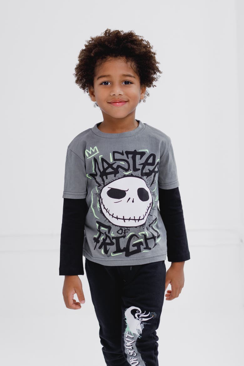 Nightmare Before Christmas 2-Piece Tee and Pants Set, Alternate, color, Jack Skellington Grey