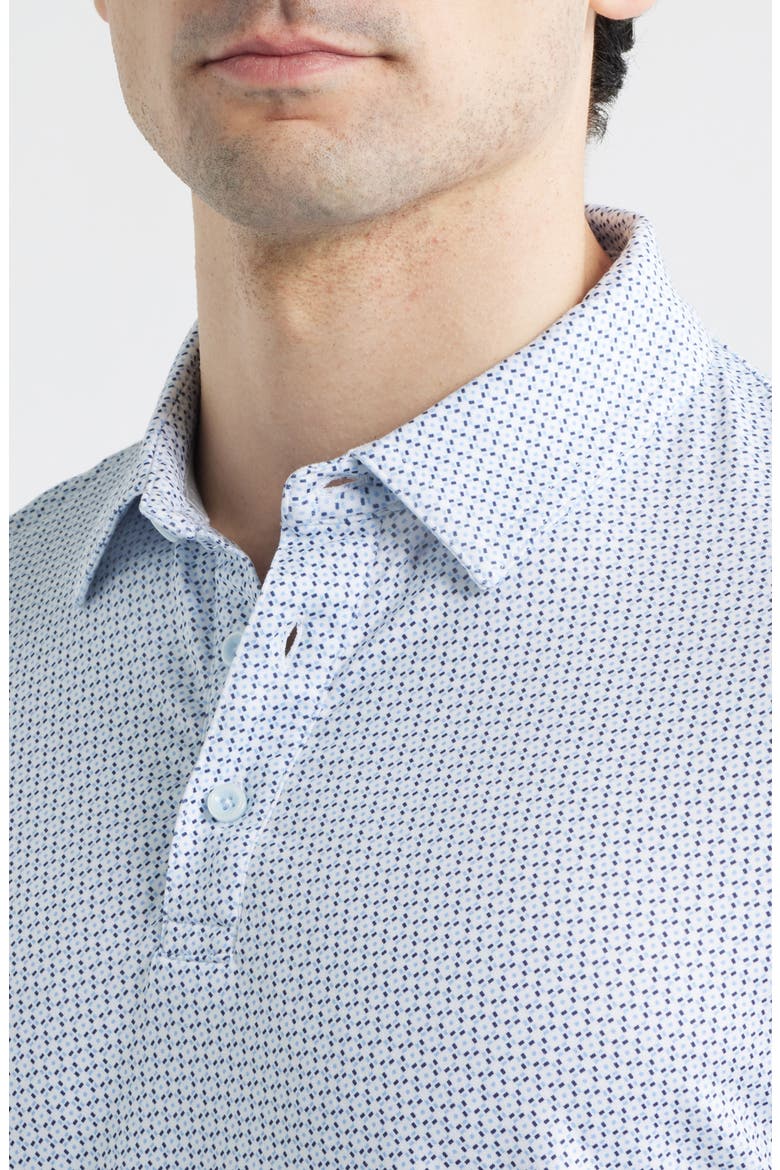 XC® Apex Performance Polo, Alternate, color, WHITE/ LIGHT BLUE DASH DOT