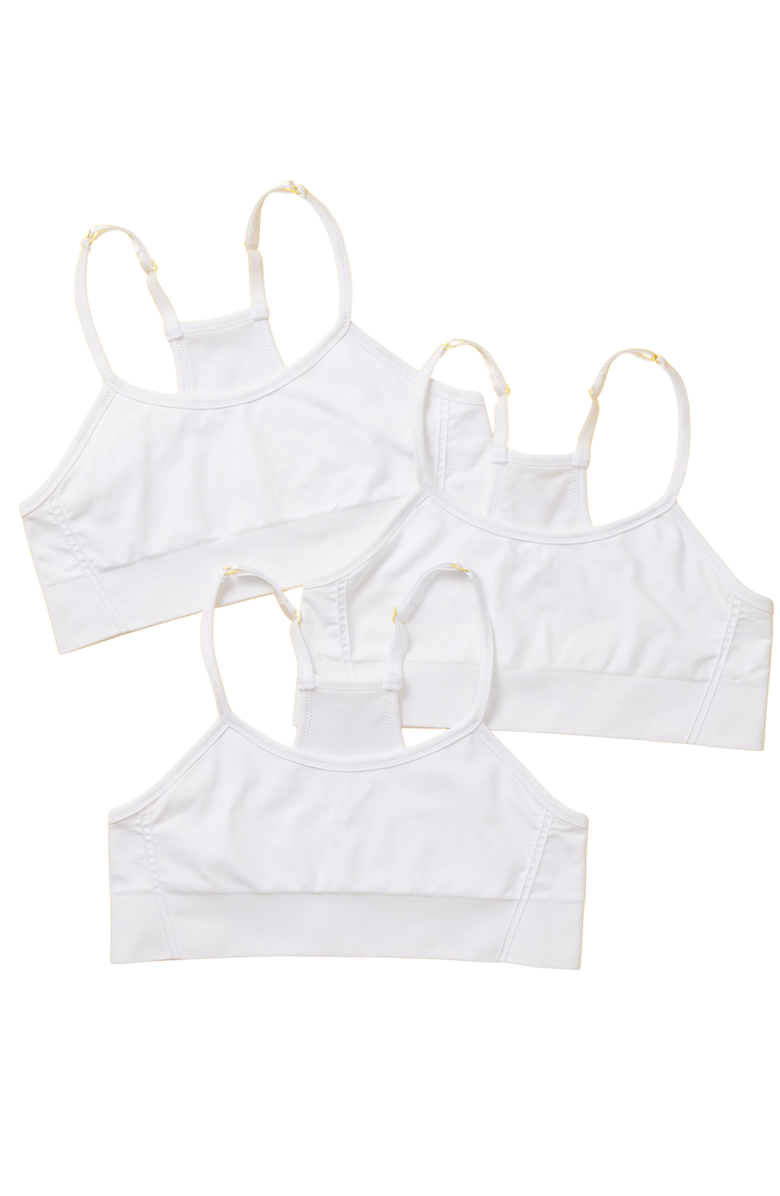 Yellowberry 3PK Sugar Seamless Bra, Main, color, Snowflake