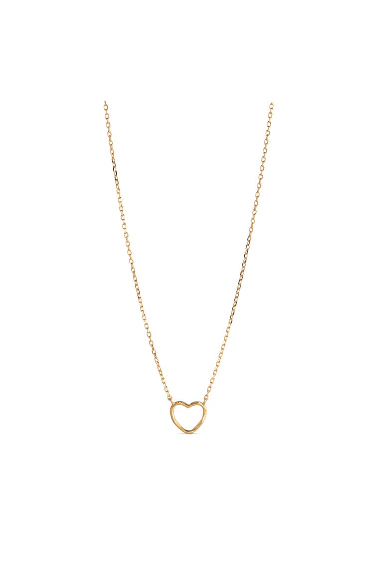 Organic Heart Necklace, Main, color, Gold